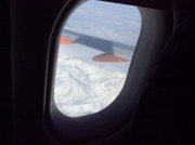 Vista de los Alpes minutos antes de aterrizar